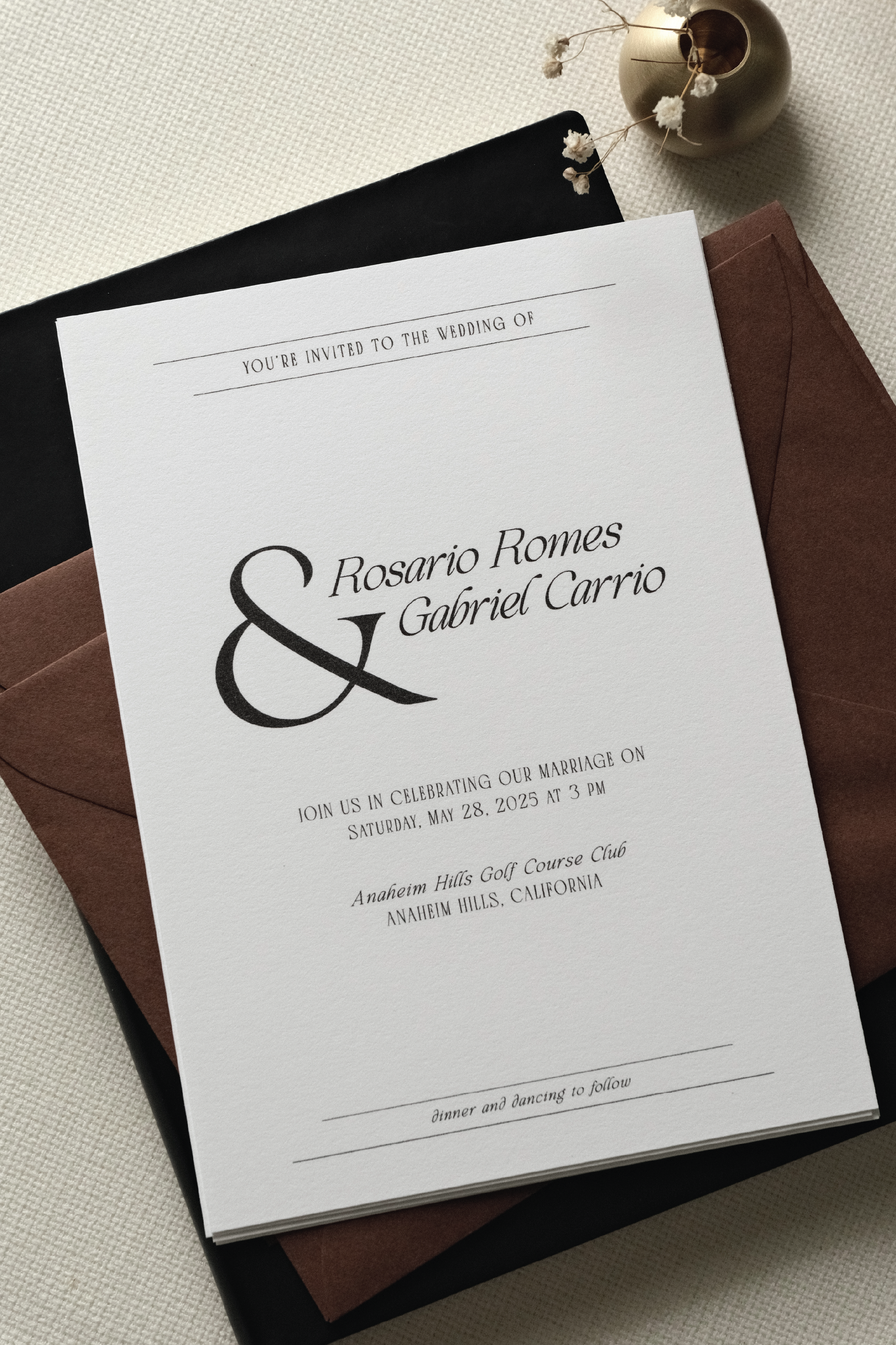 The Executive Wedding Invitation (3-Piece Suite)