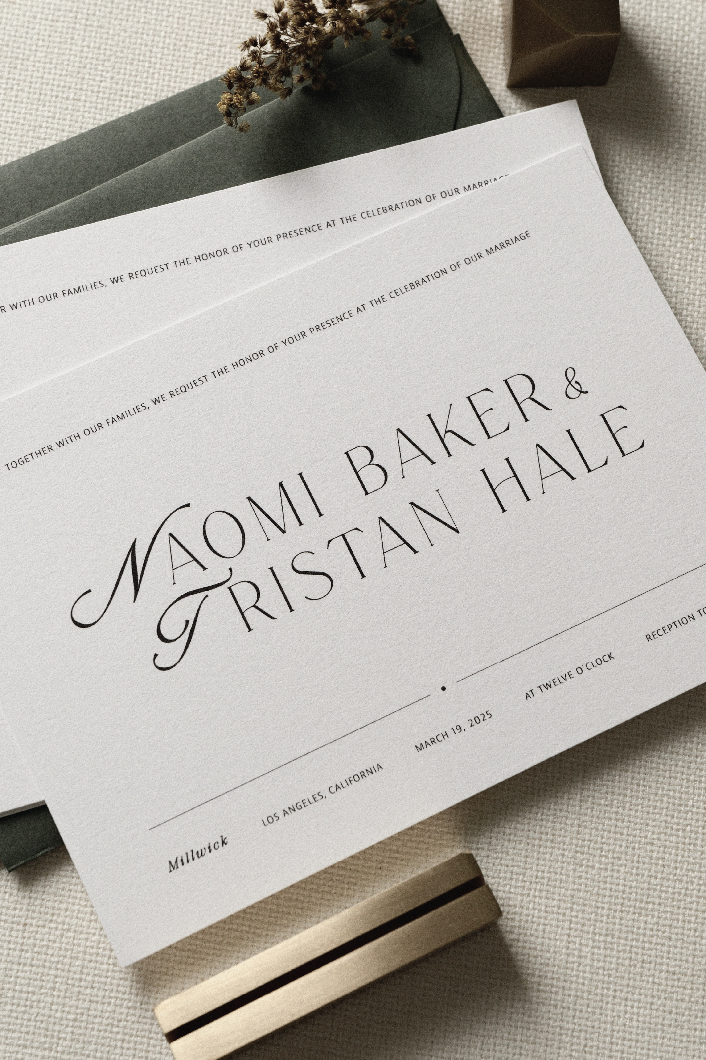 The Embassy Wedding Invitation (3-Piece Suite)