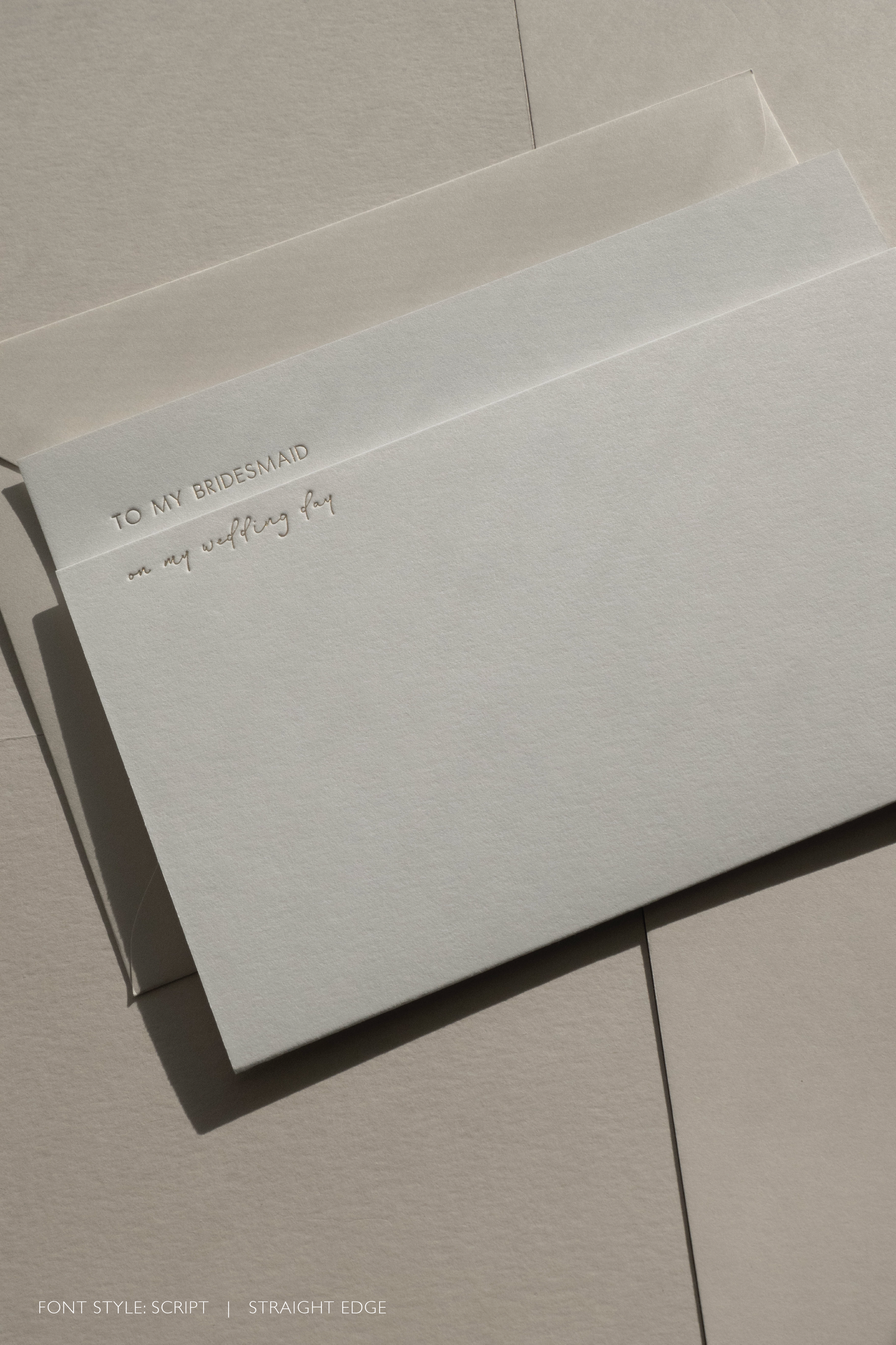 Minimal To My Bridesmaid Wedding Day Card/Letter