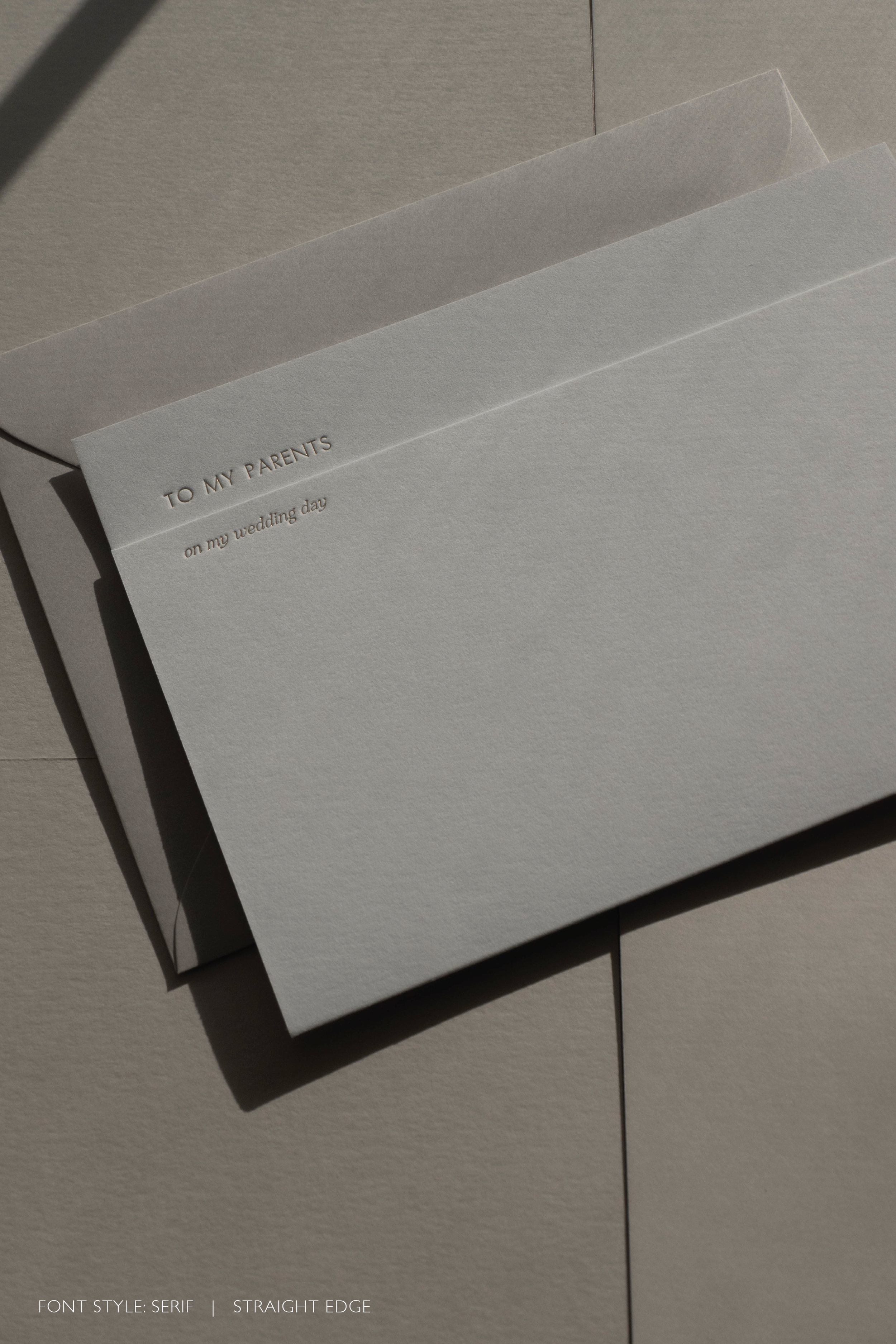 Minimal To My Parents Wedding Day Card/Letter