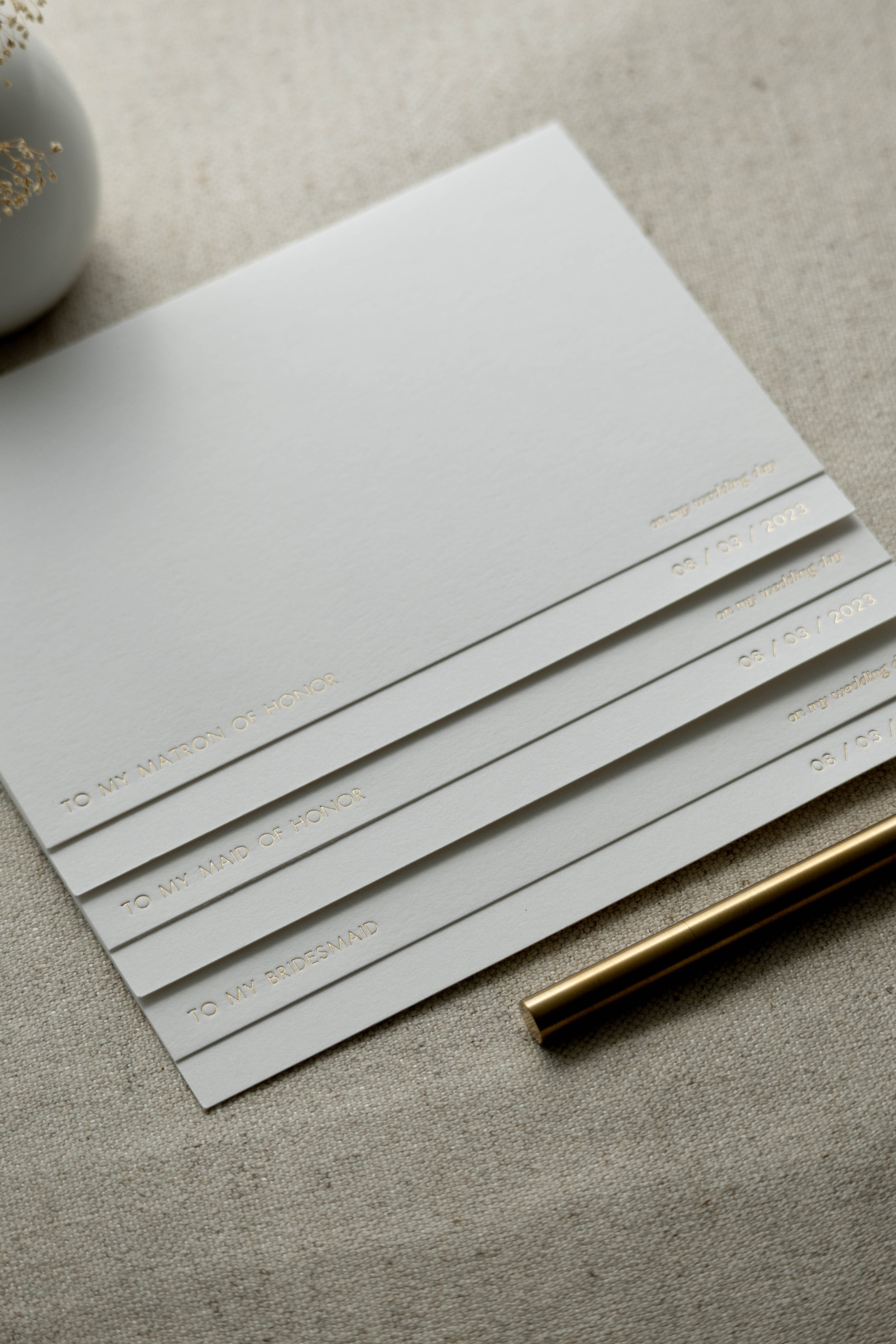 A card for a loved one on my wedding day