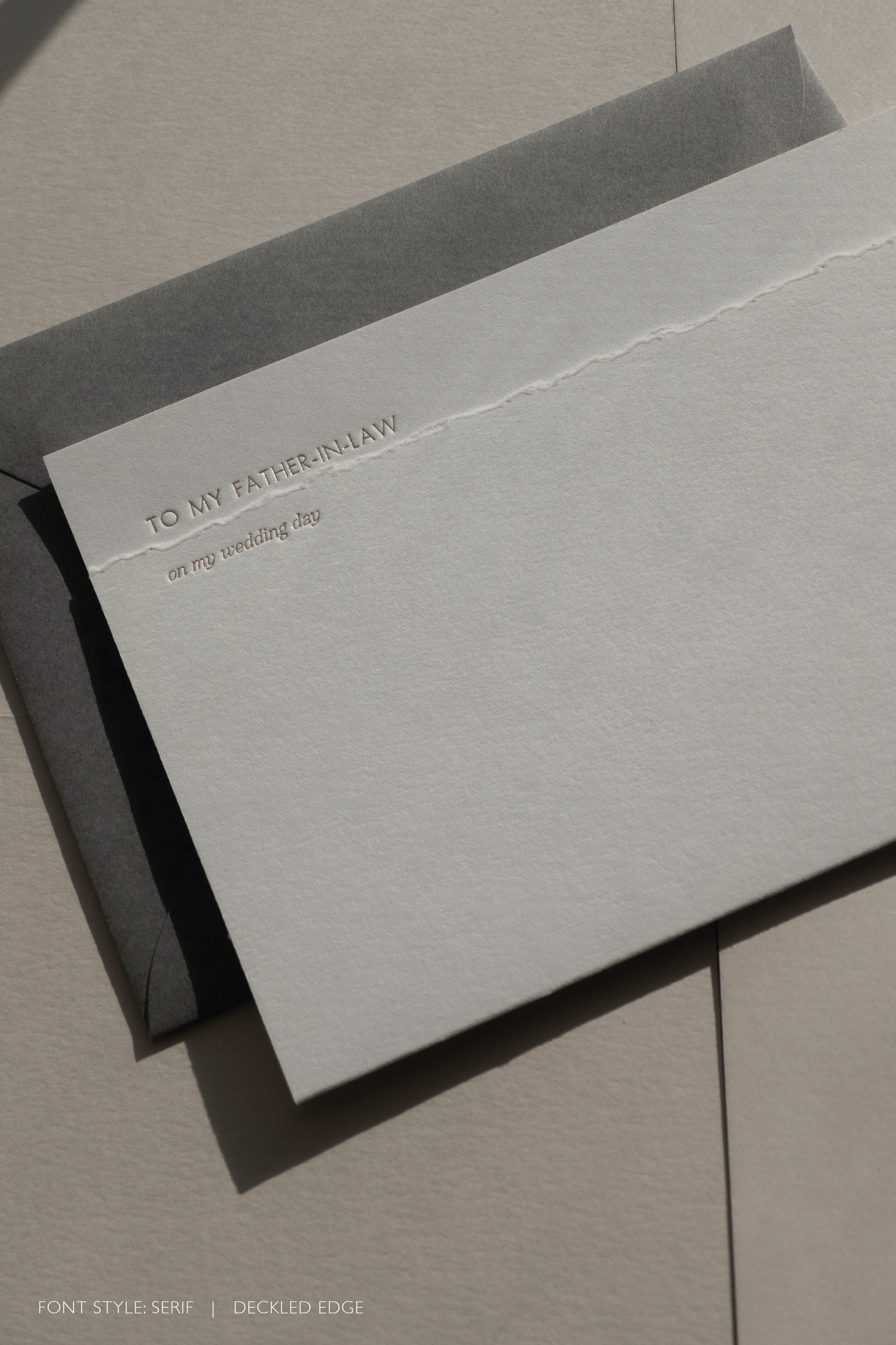 Minimal To My Father-In-Law Wedding Day Card/Letter