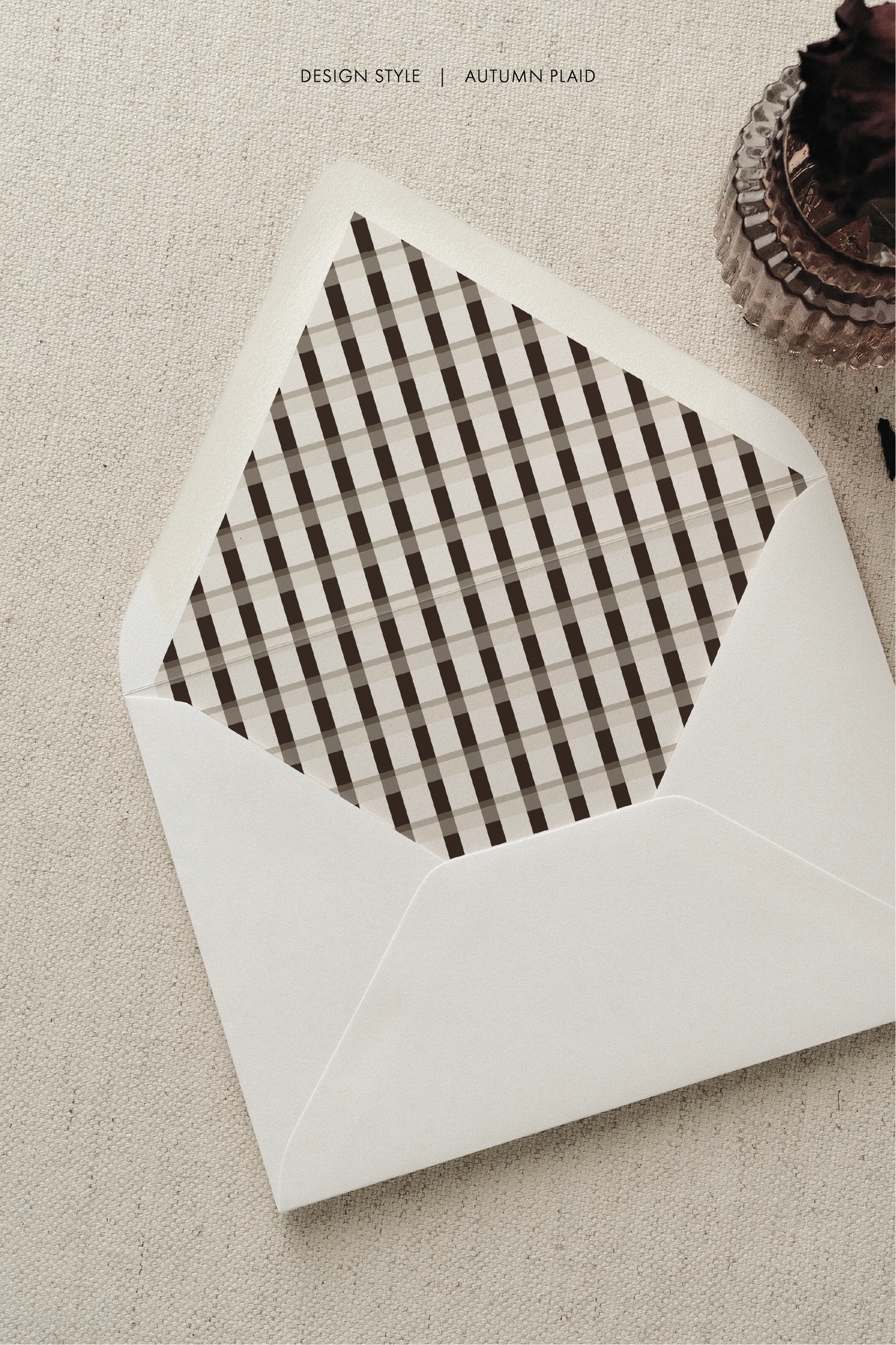 traditional plaid envelope liner