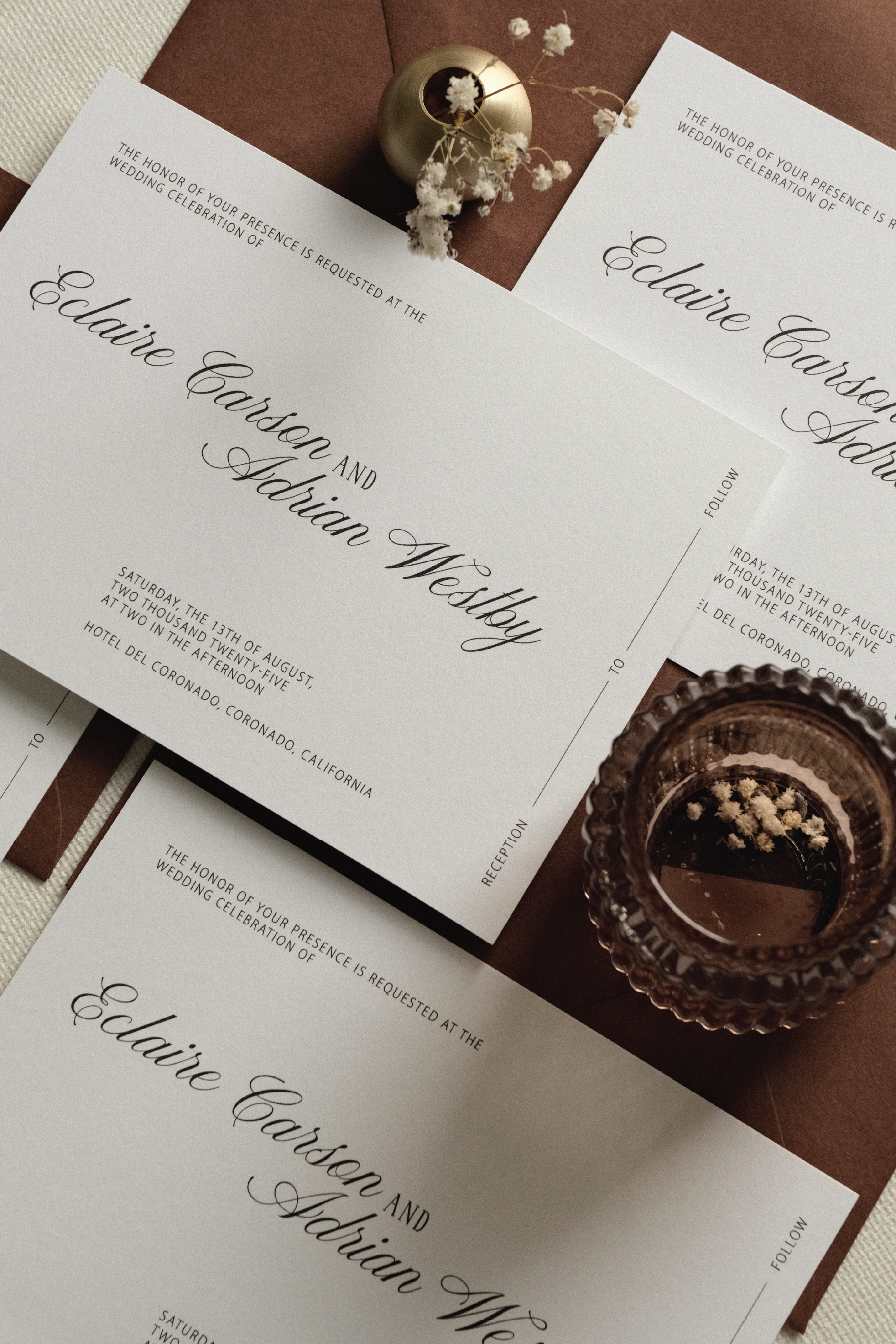 The Prestige Wedding Invitation (5-Piece Suite)