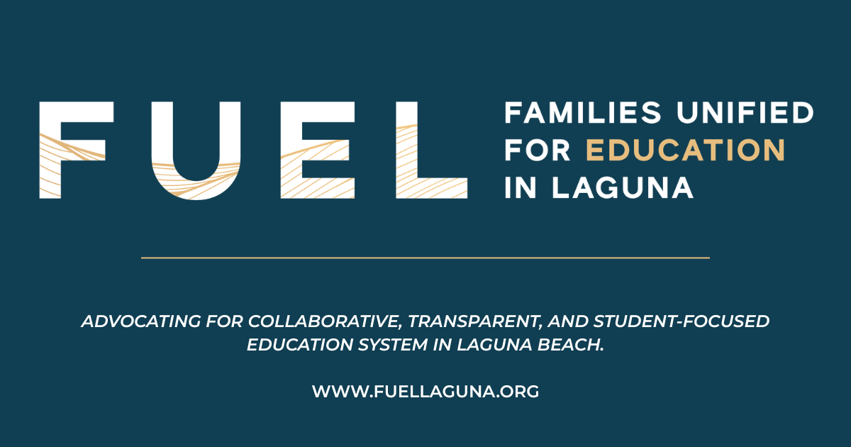 FUEL Laguna Logo on blue background with mission statement for social sharing