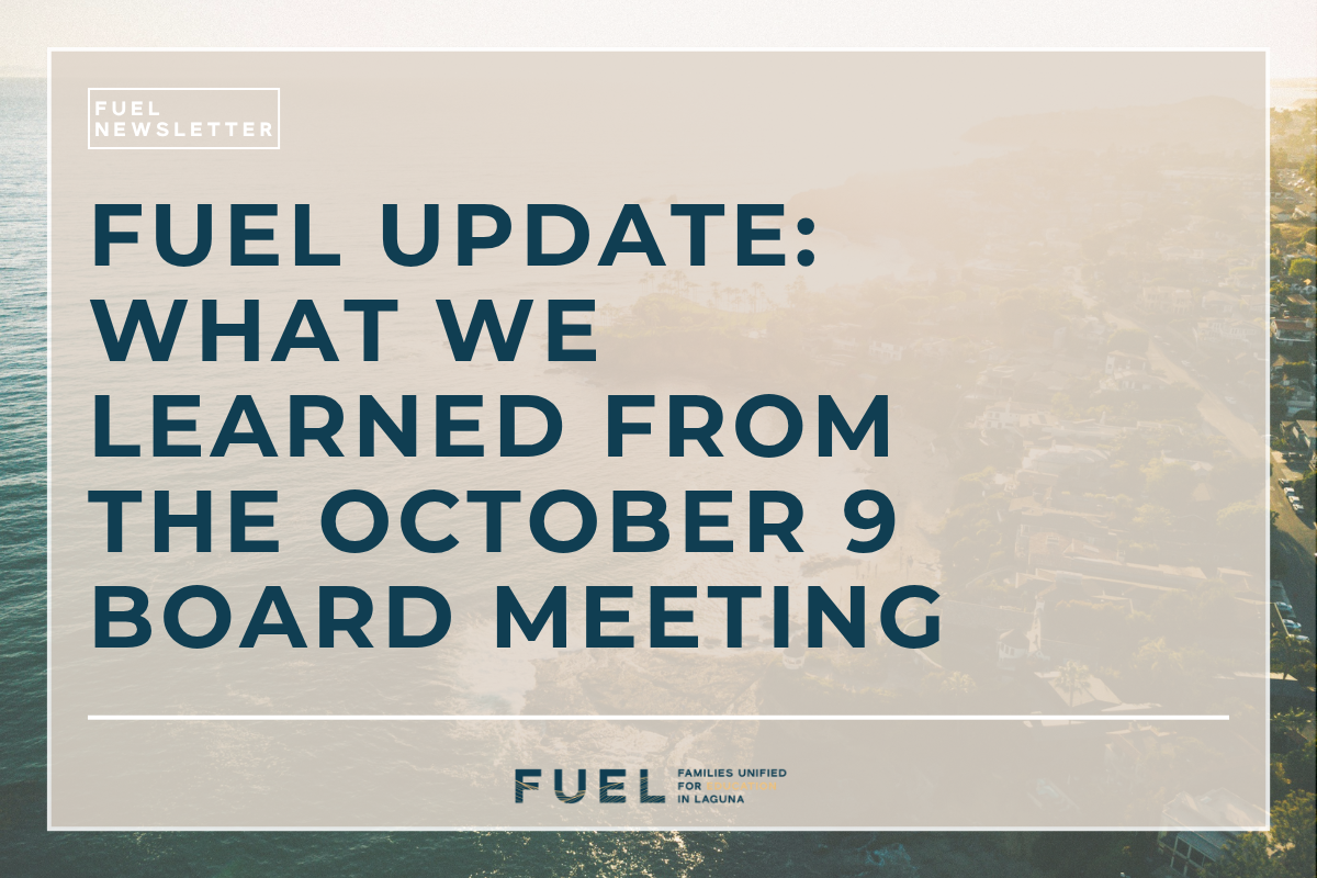 FUEL Update: What We Learned from the October 9 Board Meeting