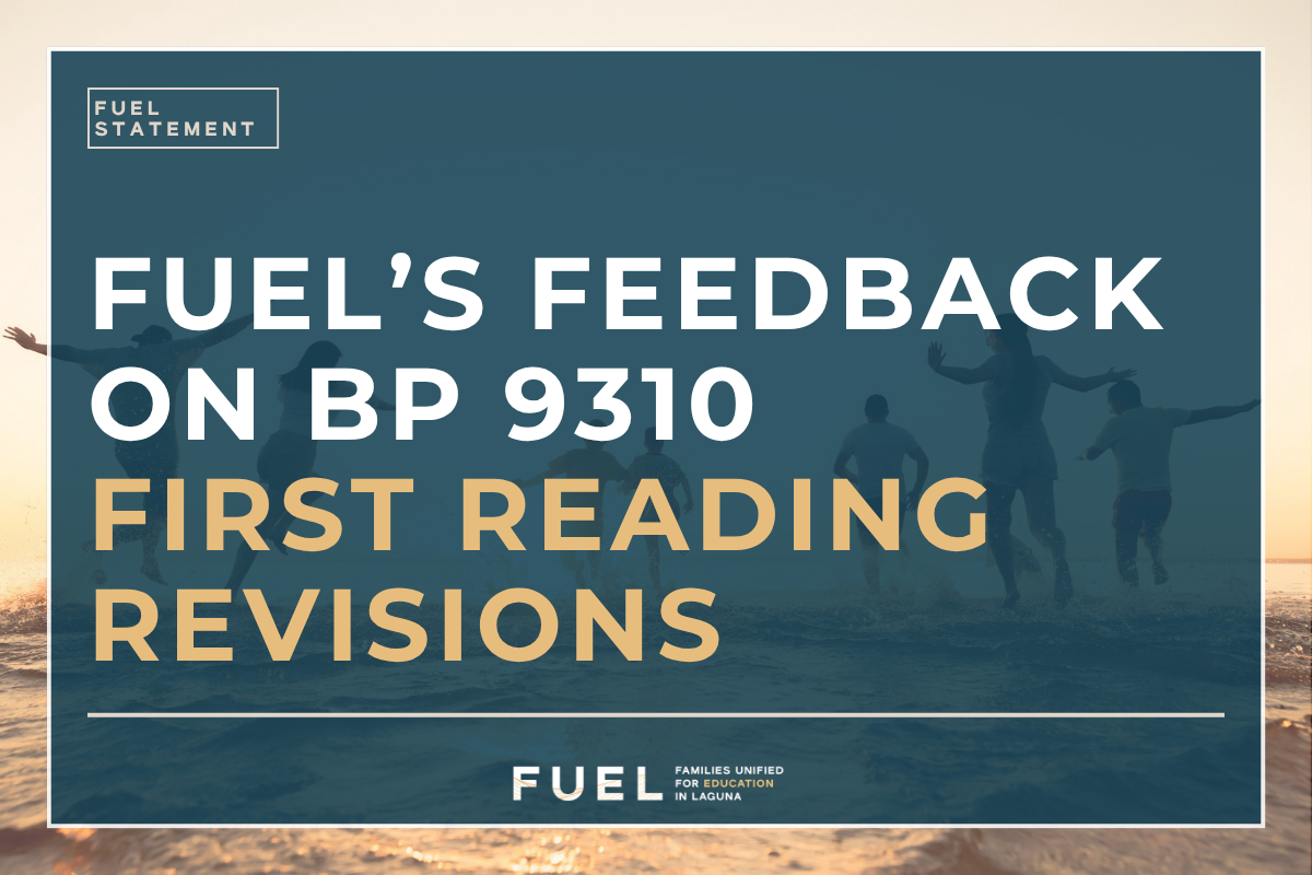FUEL’s Feedback on bp 9310 FIrst Reading revisions