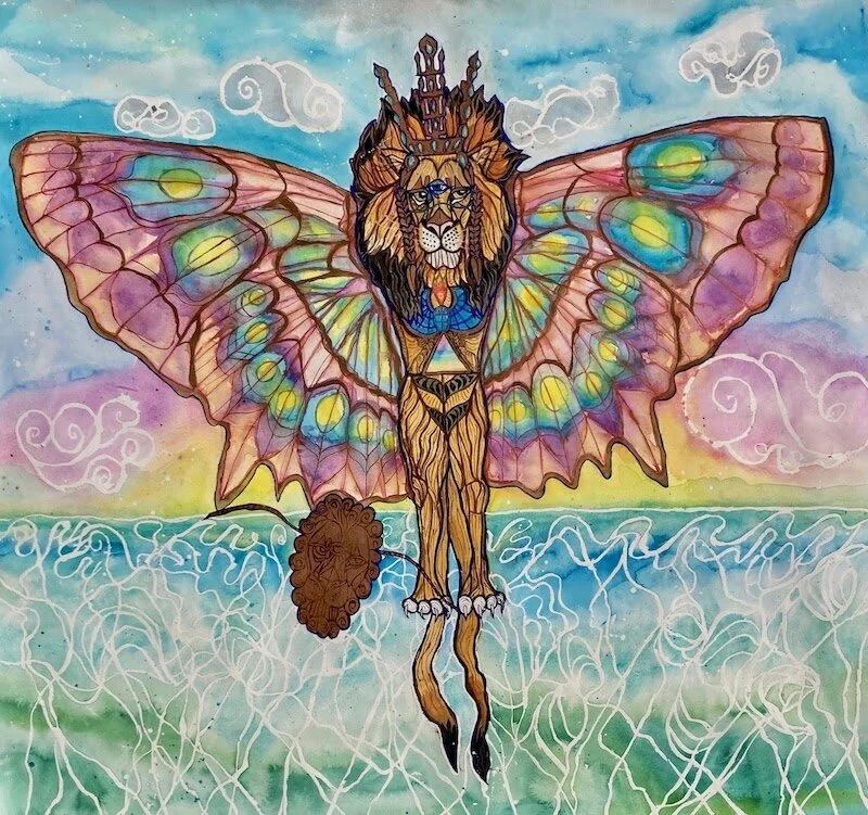 The Mycenaean. Watercolor and gouache on cotton rag paper. 49” x 42”