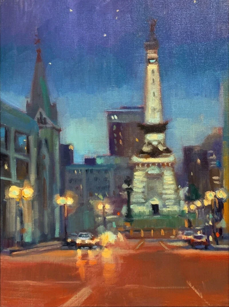Indy Undressed. Oil. 16" x 12".