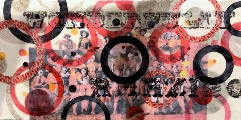 Wonderfully Amazing. Encaustic collage, 24 x 48