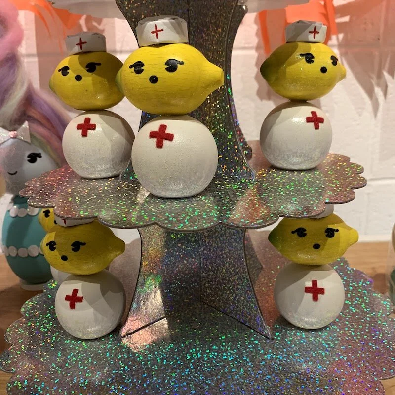 Lemon Aide. Mixed media, 4 x 2