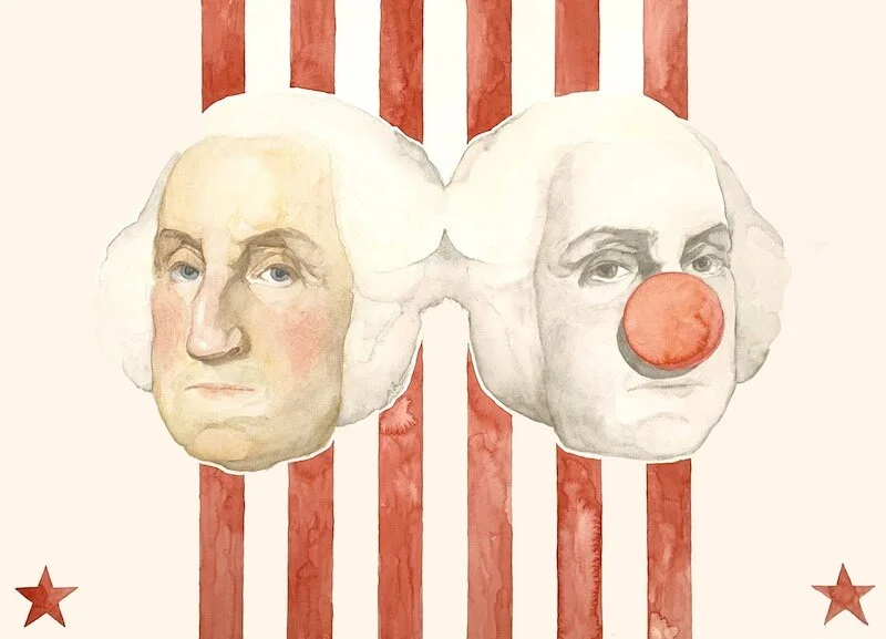 Debate Me, You Coward. Watercolor, 30 x 22.