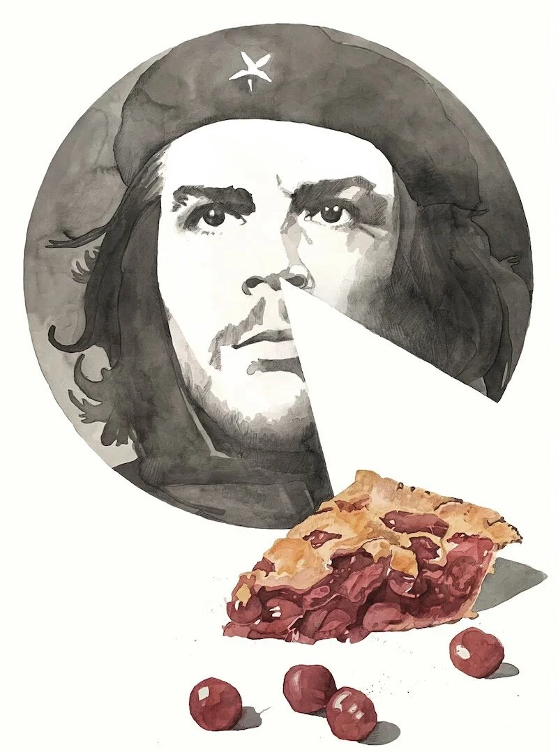 Che. Rry Pie. Watercolor.&nbsp;19 x 25.