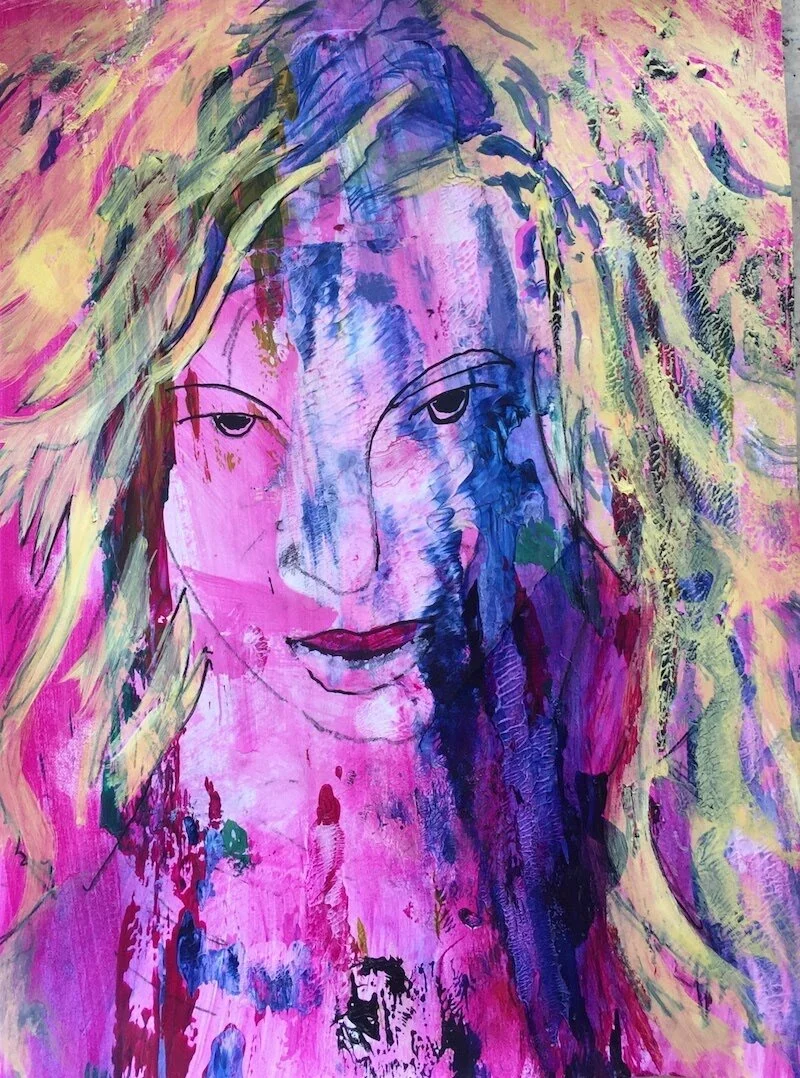 Reflection in Pink. 12” x 9”