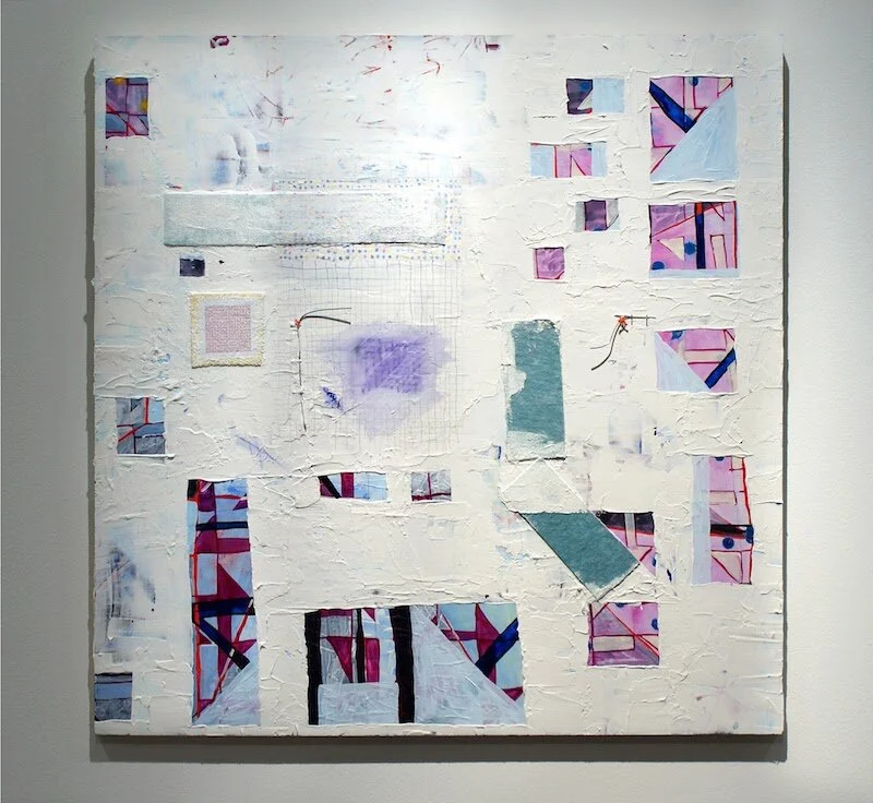 Keep. Acrylic, gesso, mixed media on board. 30” x 30”