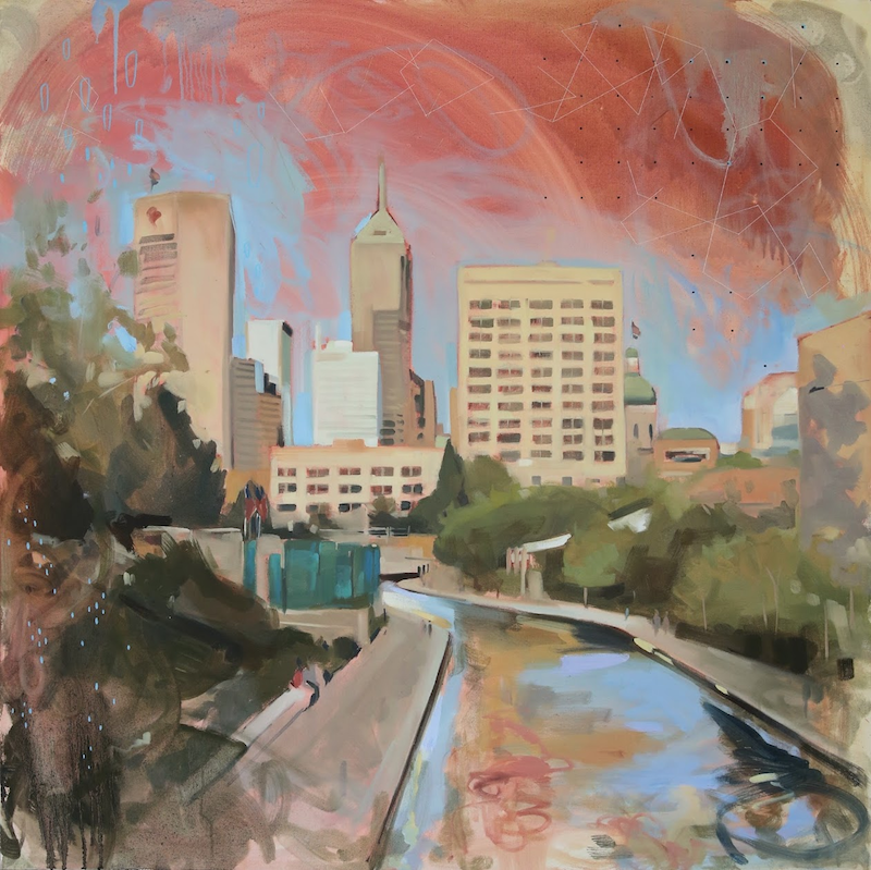 Renew Indianapolis. Oil on Canvas. 48 x 48”
