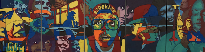 Dream. Sand &amp; Acrylic, 155" x 40"