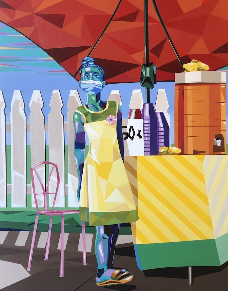 Lemonade Stand. Acrylic on Canvas, 60” x 48”