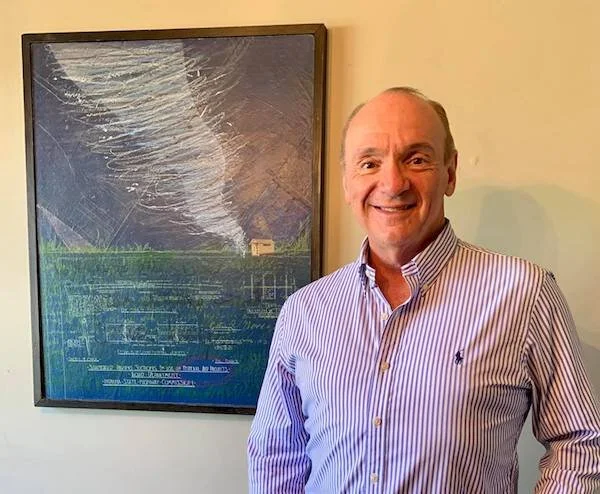 The piece with WTHR Weatherman, Chuck Lofton