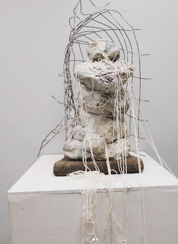 “Untitled” A piece made by Yeabi, which reflects on a factory collapse on April 23 2013, in Rana Plaza.