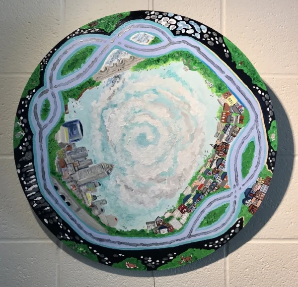 "What Goes Around Comes Around," Lorie Lee Andrews, acrylic on panel