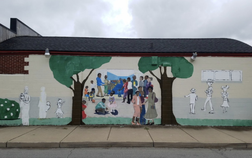 A Pre-Enactment Mural at Monon 16