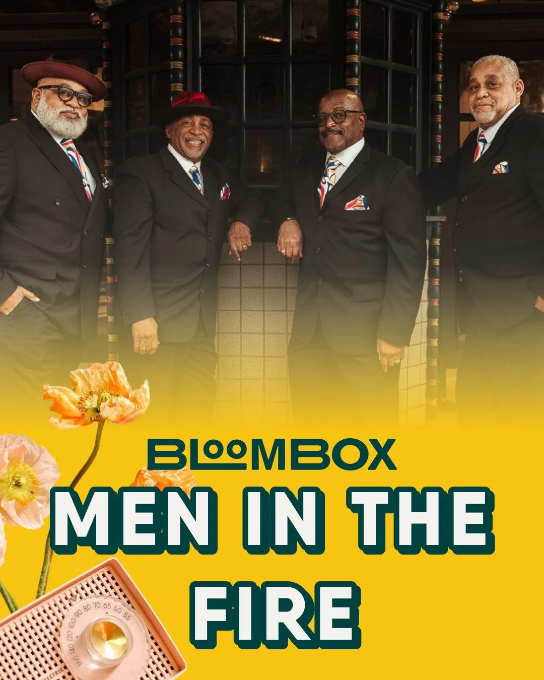 ‼️The Bloombox 2026 lineup spotlights begin!‼️ 

Introducing&hellip;Men In The Fire 🔥
When: 11:00-11:45am
Where: Courtyard Stage

Men In The Fire brings forth an uplifting sound that recalls the music of Spirituals, Quartets, Contemporary, and Jazz 