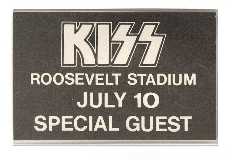 49 years ago today @kissonline at Roosevelt Stadium in Jersey City. July 10,1976 Destroyer tour w/ openers J Giels and Bob Seger. Backstage passes courtesy of my sister Anne - thank you!