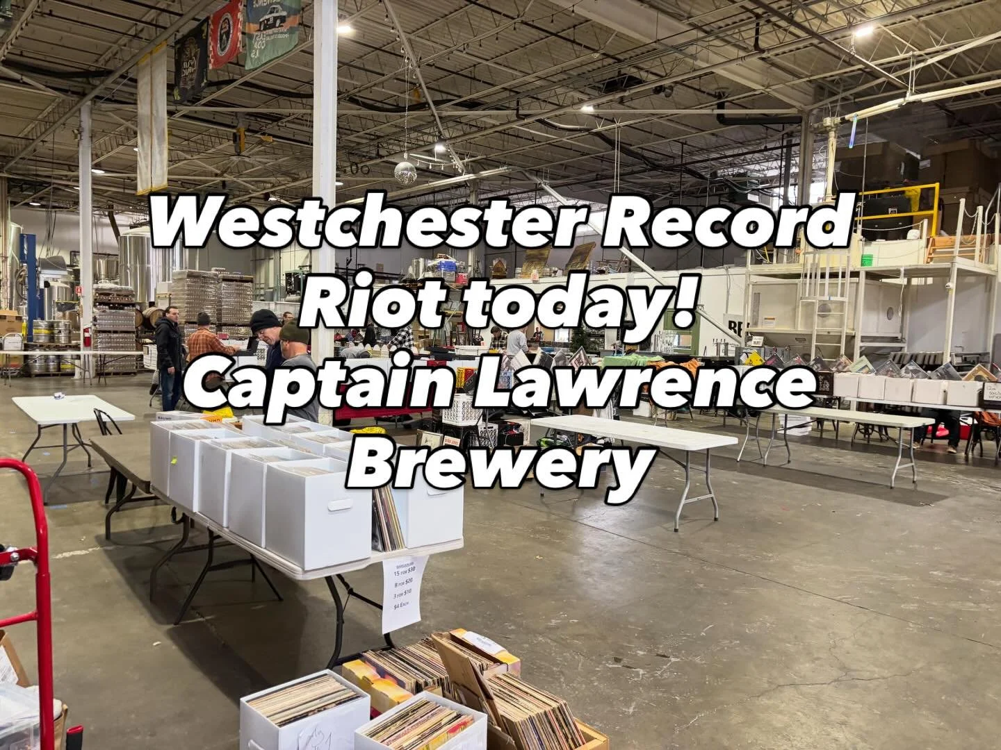 Sunday Dec 14th at Captain Lawrence Brewery in Elmsford, NY. Here until 4pm. #recordshow #hudsonvalleyvinyl
