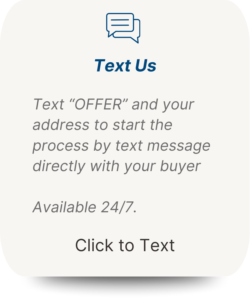 text your address for cash offer