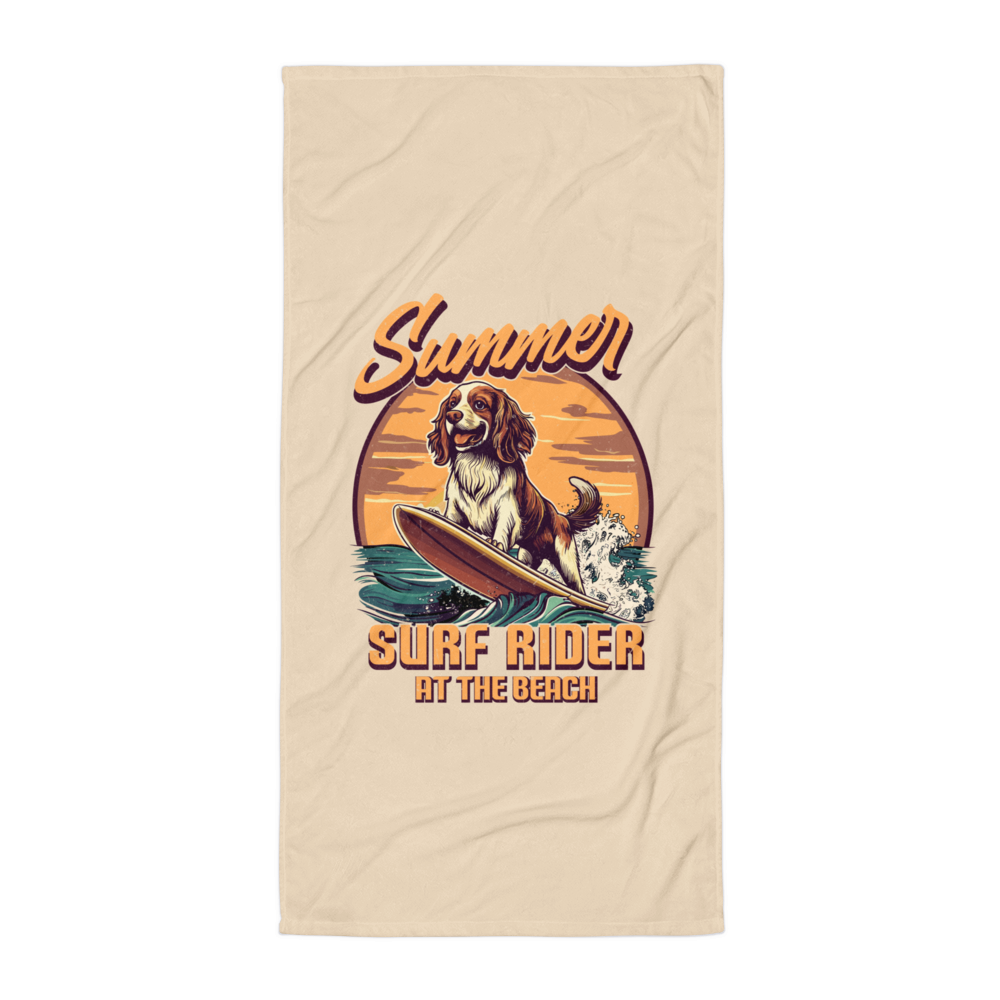 Summer Surf Rider Premium Beach Towel (2026 1 Year Anniversary)