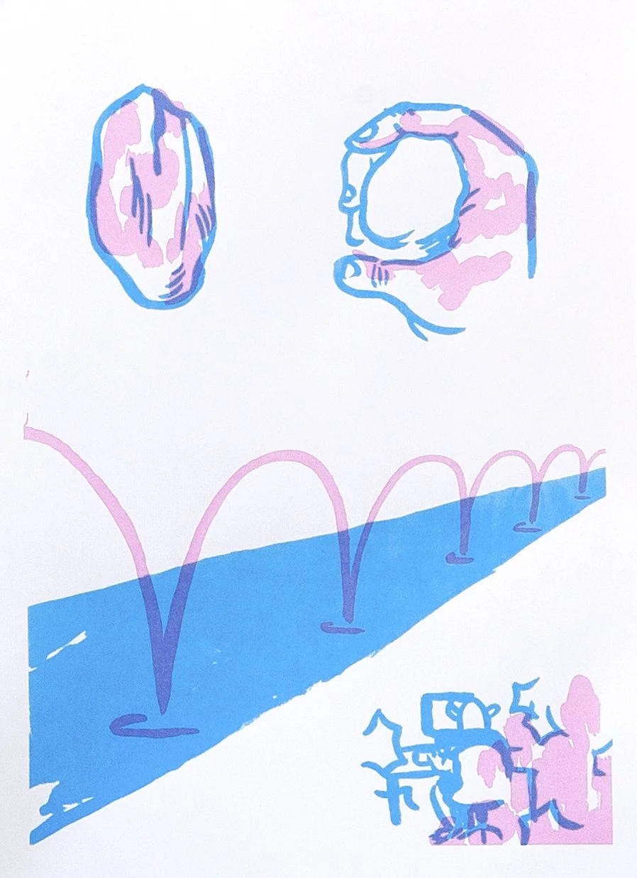 "Anfang". 2 layer screenprint. 2015