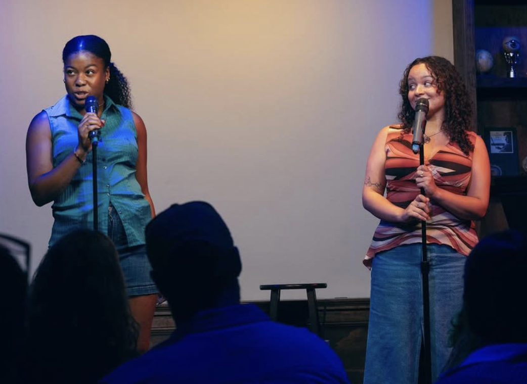 Performing in "Bosom Buddies" at the Triad Theatre