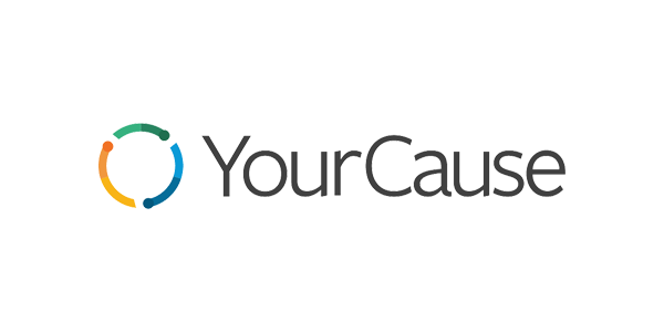 YourCause logo with a multicolored circular design.