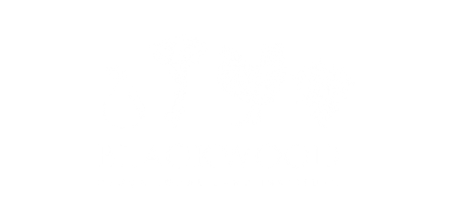Silhouettes of a pear, broccoli, chicken, and lettuce above the text 'Blackwood Educational Land Institute' on a black background.