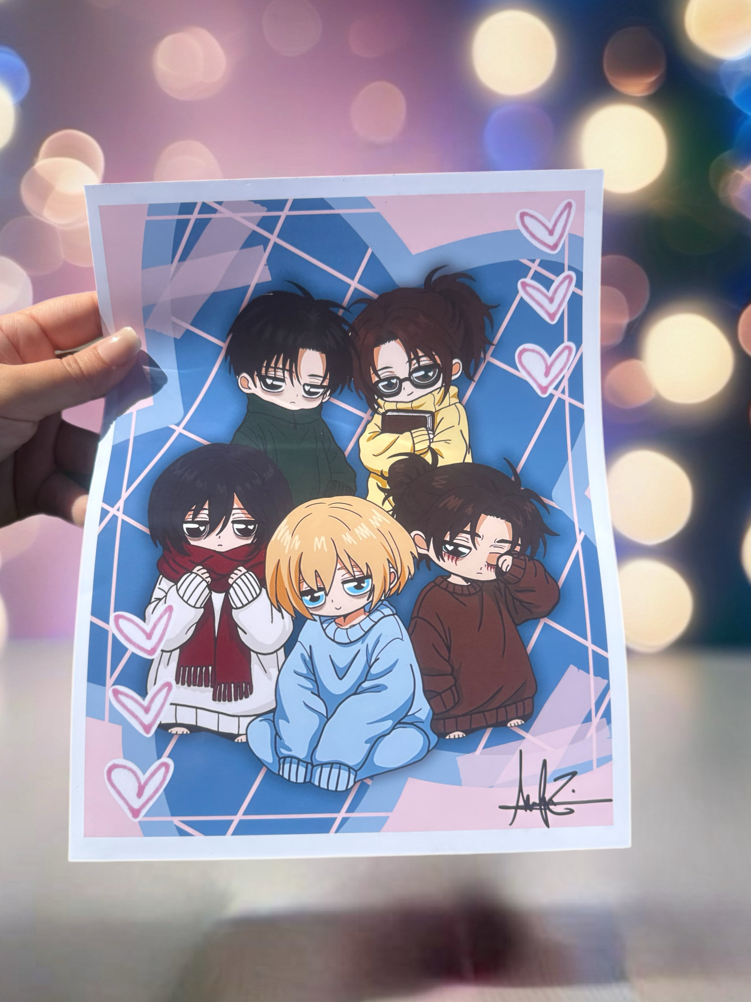 Sleepy Anime Print