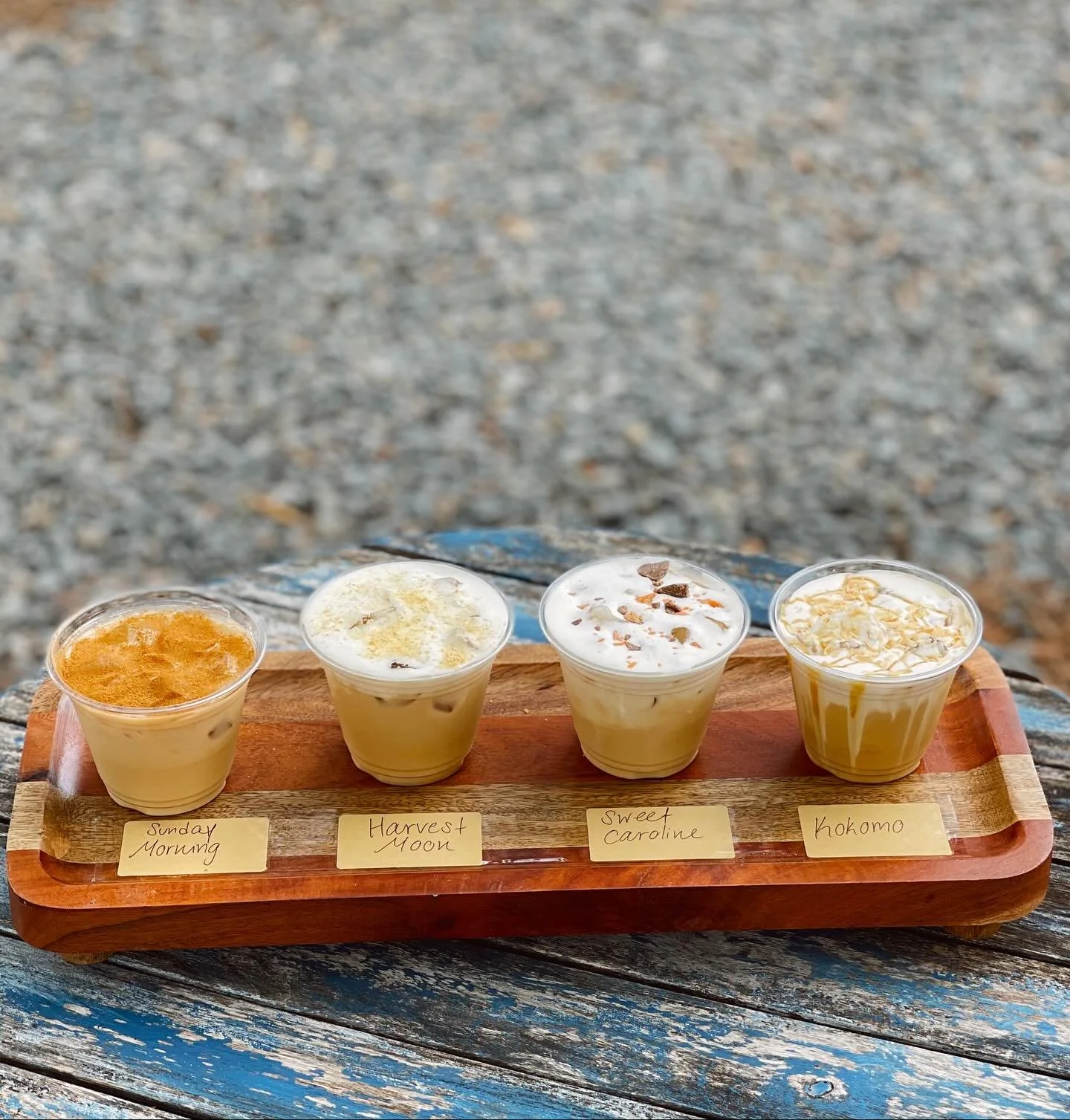 Our Song-Inspired Fall Menu is here 🎶🍁 Pick your favorite hit&hellip; or try them all in a latte flight!
.
.
.
.

#FallMenu #LatteFlight #CoffeeTime #SongInspired #FallVibes #CoffeeLovers #WilmingtonNC #LocalCoffee #CoffeeFlight #southfrontdistrict