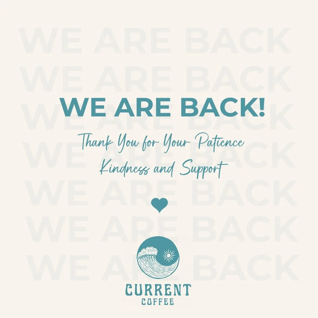 We&rsquo;re soft opening today! 🤍 Will be fully open tomorrow.
Thank you so much for your support and patience during this difficult time for us. #currentcoffeeilm