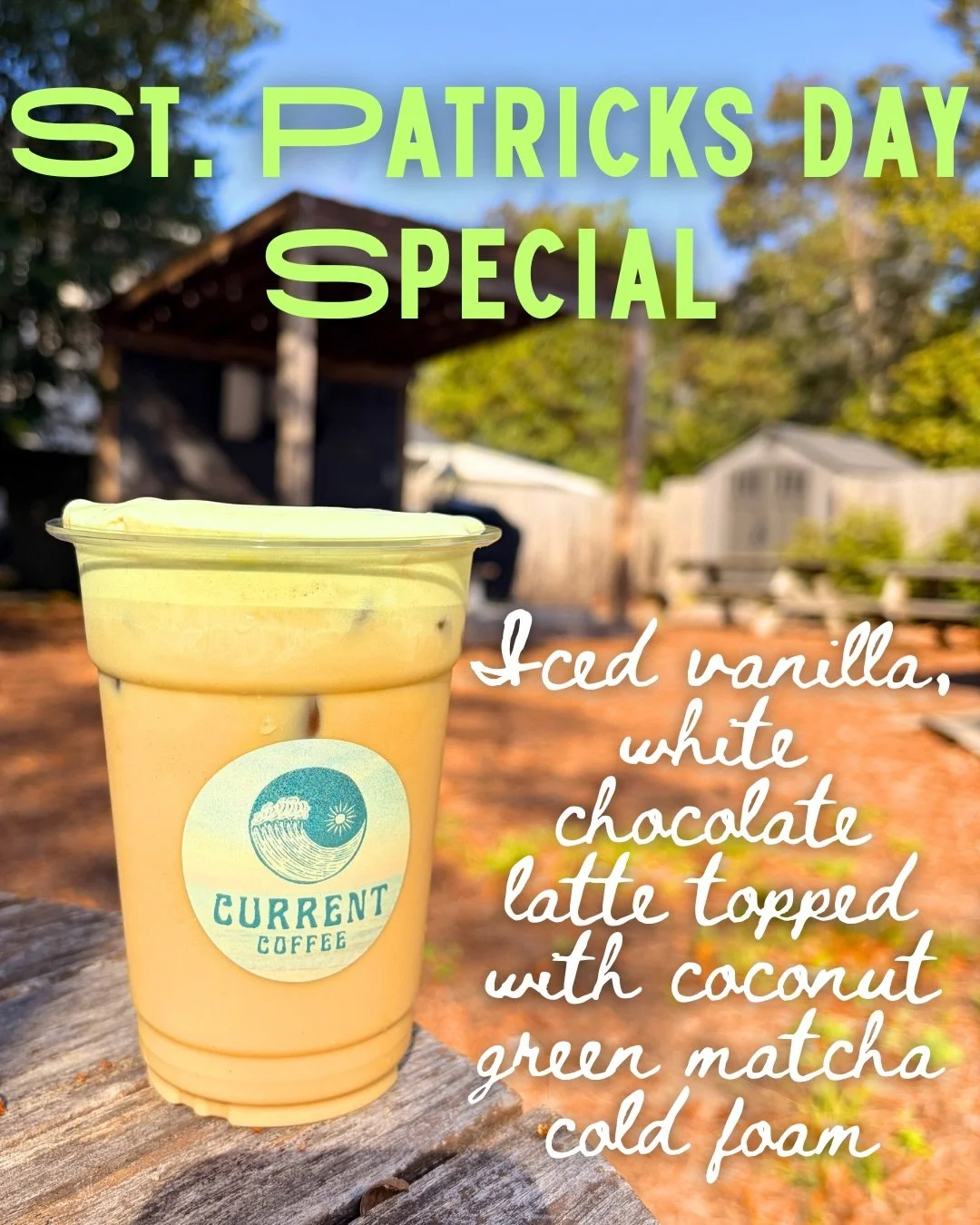 🍀 St. Patrick&rsquo;s Weekend Specials! 🍀

&bull; Iced Vanilla White Chocolate Latte topped with Coconut Green Matcha Cold Foam
&bull; Iced Thin Mint Latte

Available this weekend only or until we run out! 💚 #currentcoffeeilm