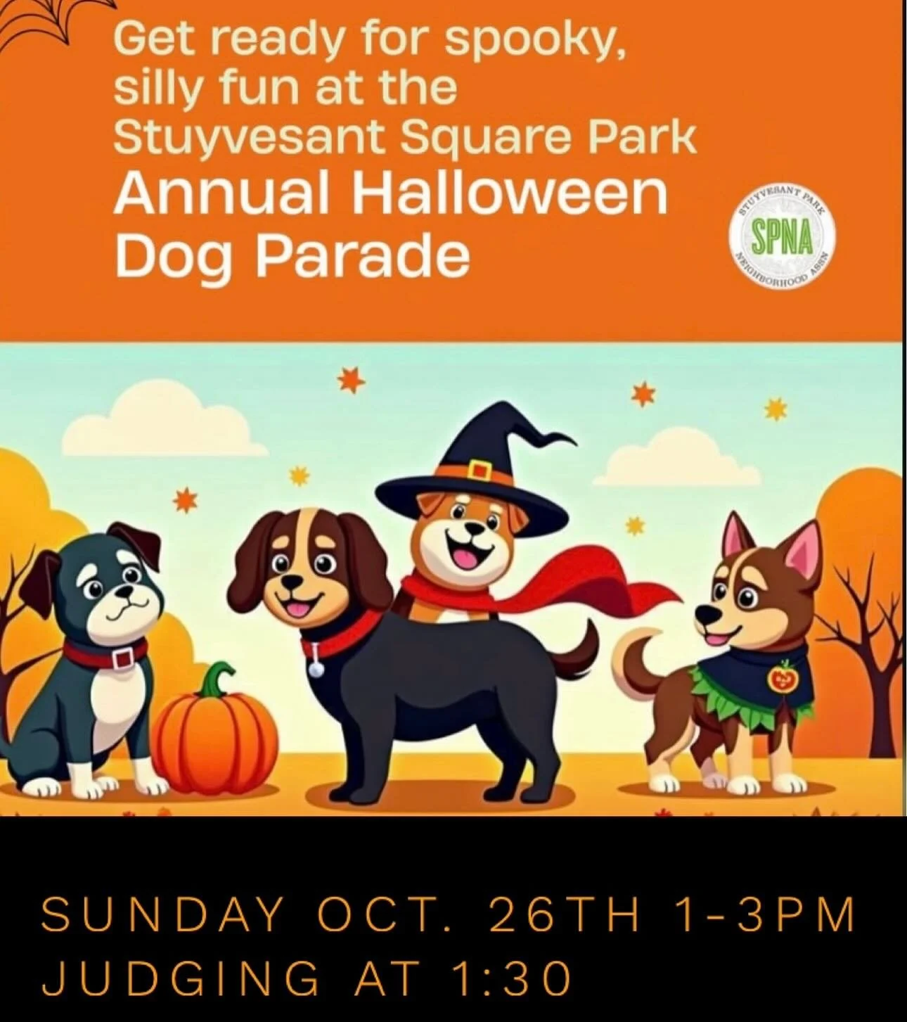 Remembering years past as we roll out the red carpet today for our annual Halloween Doggie Parade and Costume Contest!
 
It’ll be a great paw-ty! 🎃🐶
#stuyvesantparkdogrun