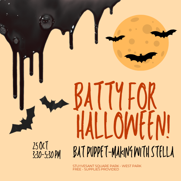 Batty for Halloween! A Bat Puppet-Making Workshop with Stella