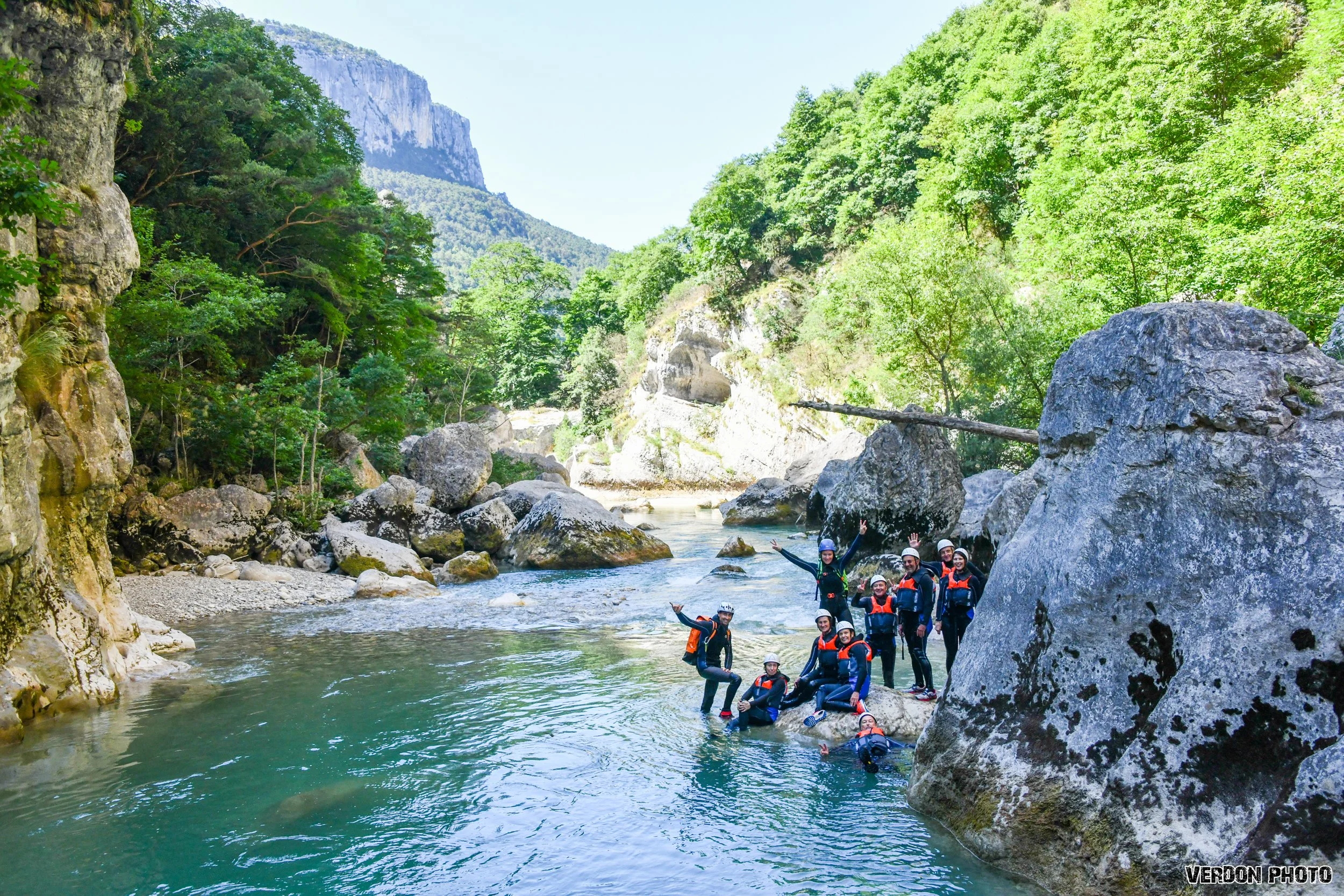 Un groupe heureux en fin de Rando Aqua 