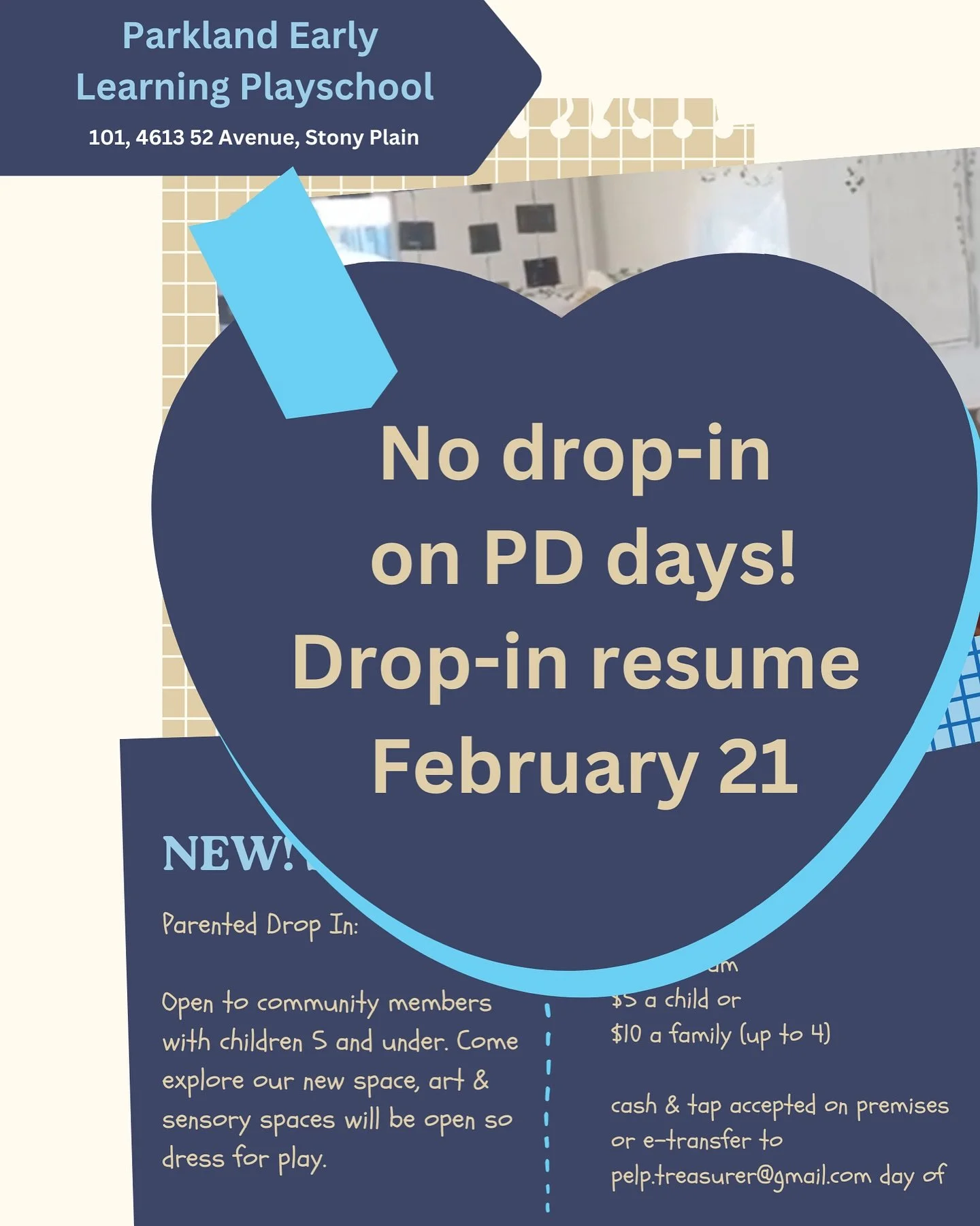 NO drop ins on PD days, we will see you again for drop in&rsquo;s February 21! Stay warm &amp; safe out there! ❄️