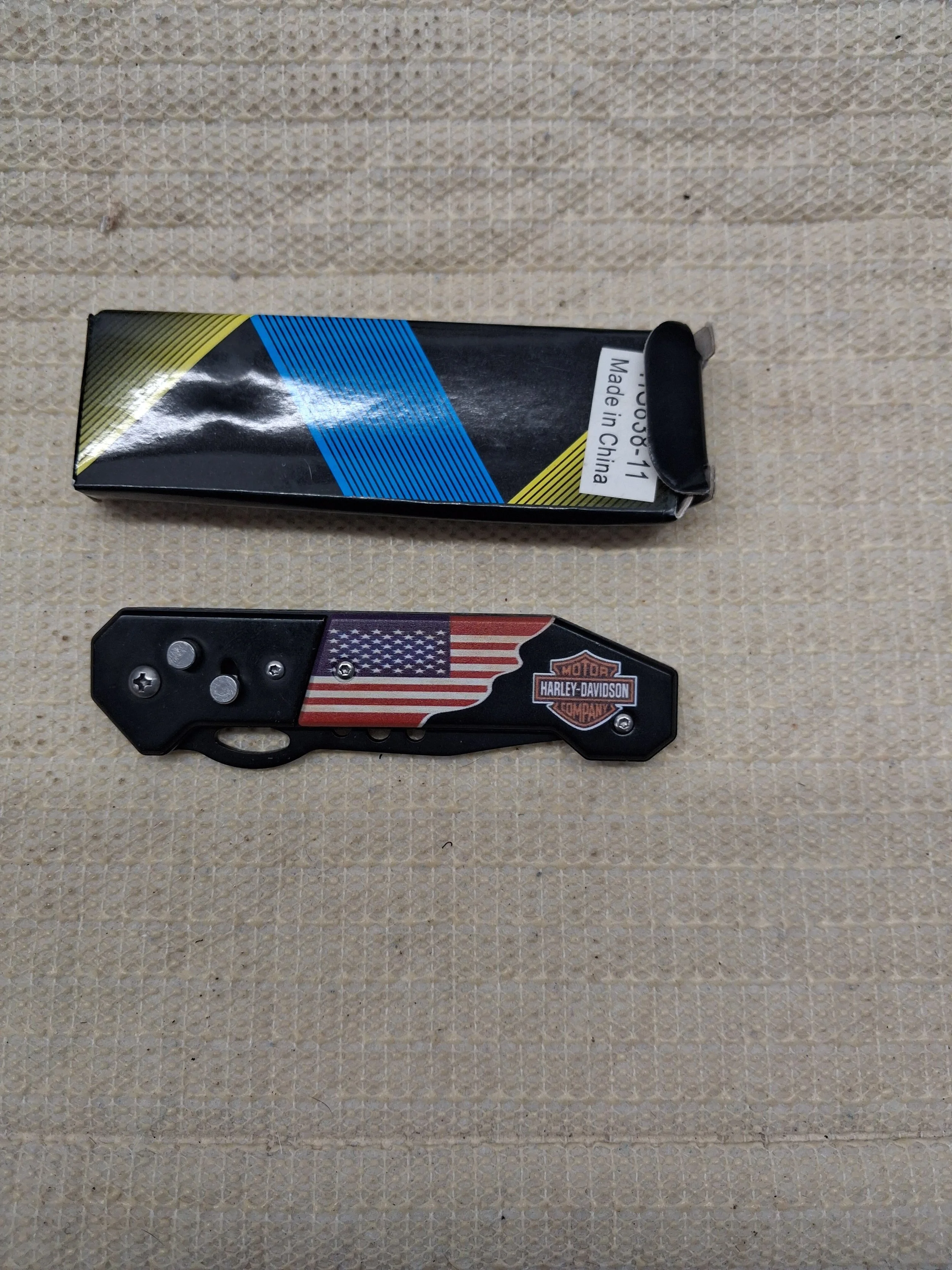 Harley-Davidson American Flag Automatic Pocket Knife