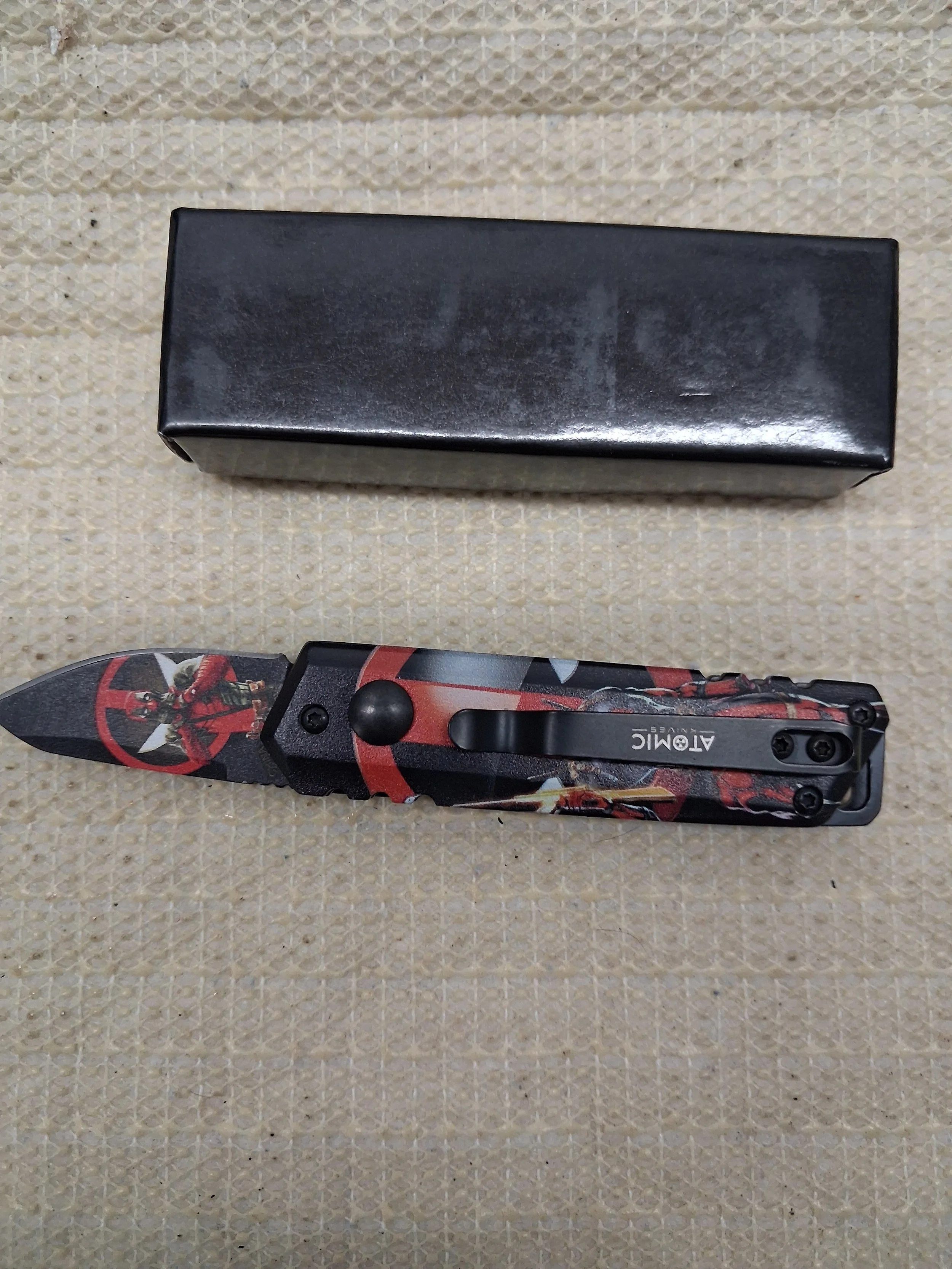 Automatic Graphic Pocket Knife