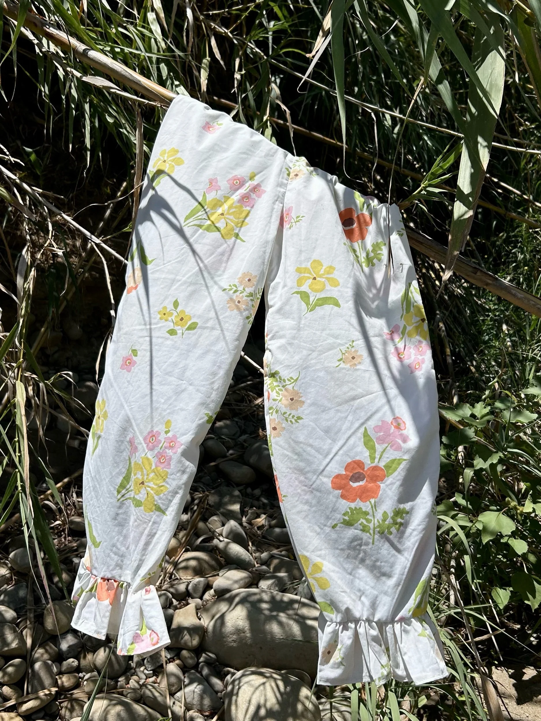 Sunlit Floral Ruffle Pant