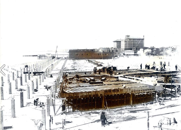 1927 Boardwalk Fire - Boardwalk Being Rebuilt