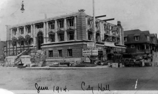 City Hall Under Construction June 1914 - Photographer Unknown