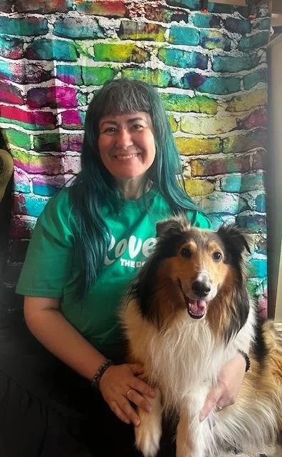 Adriana and Sheltie the Shetland Dog