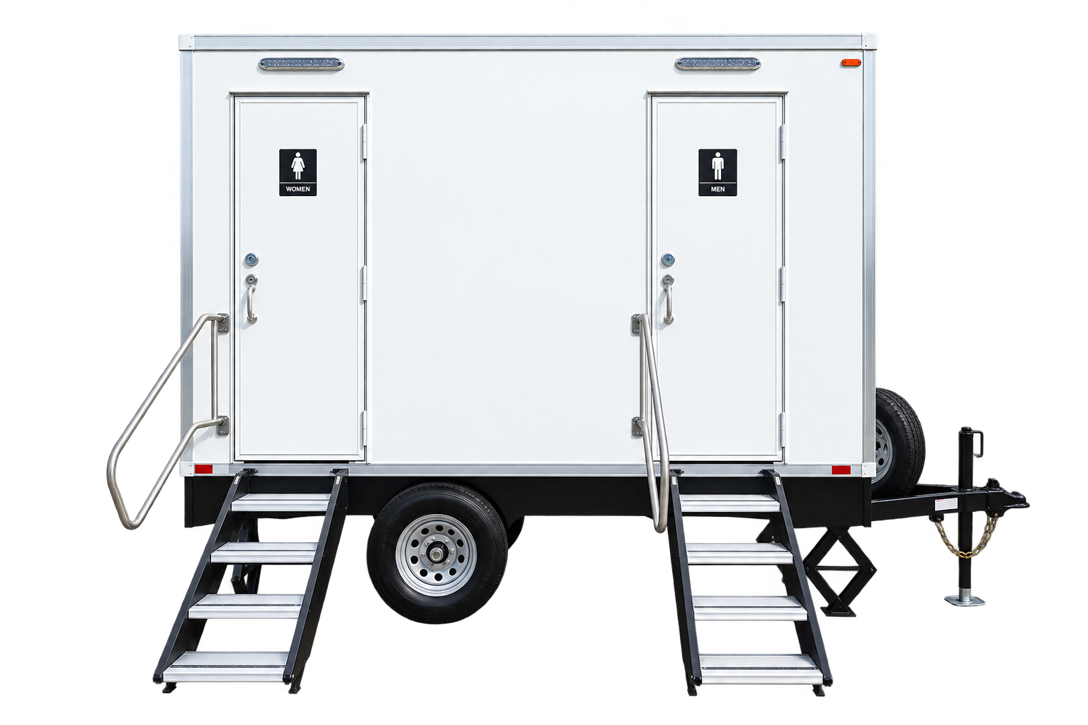 Luxury four stall restroom trailer for rent in Middle Tennessee